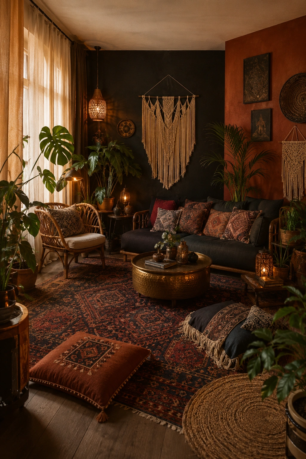 10 Dark Boho Living Room Ideas 2026