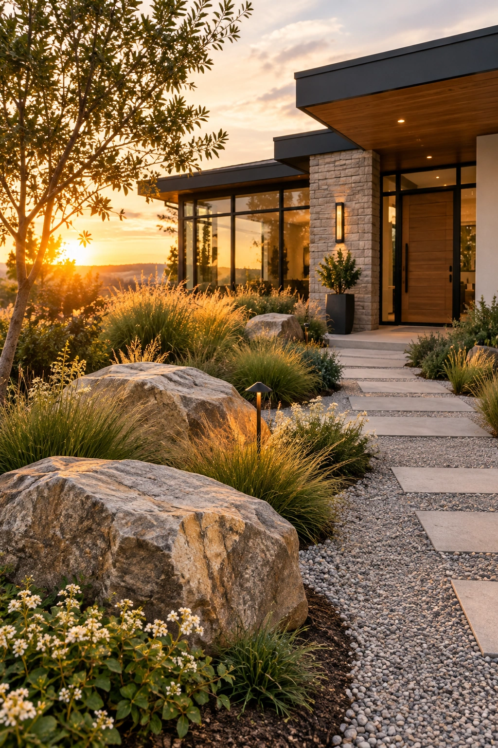 13 Large Rock Landscaping Ideas for Modern Yards